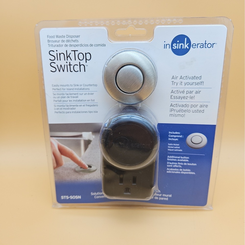InSinkErator Counter Top Air Switch for Disposal Air Satin Nickel STS-SOSN New